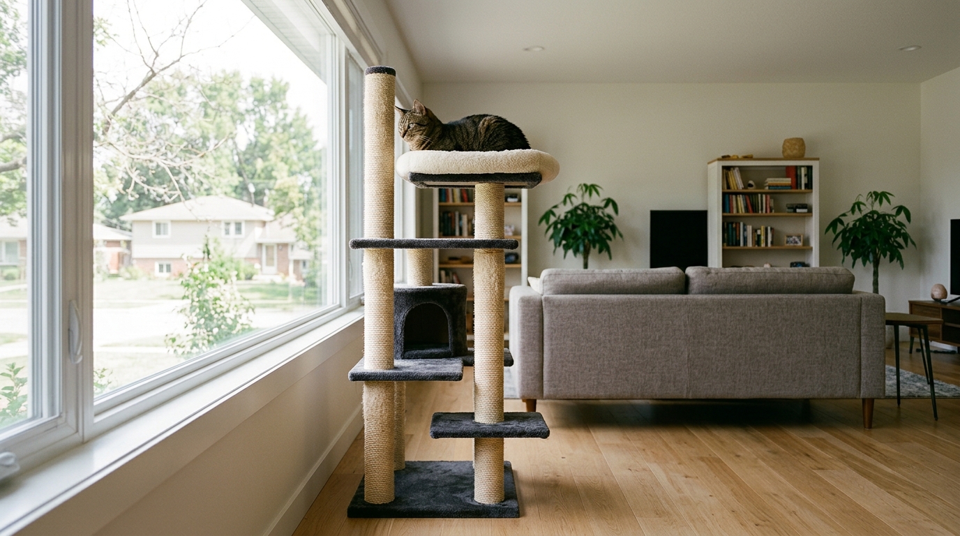 Best Cat Tree Height for Adult Cats (48–72 Inches)